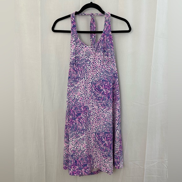 Columbia PFG Purple Armadale Halter Neck Mini Athletic Dress Womens Size Medium - Picture 1 of 6